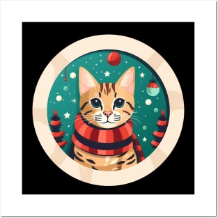 Bengal Cat Xmas, Love Cats Posters and Art